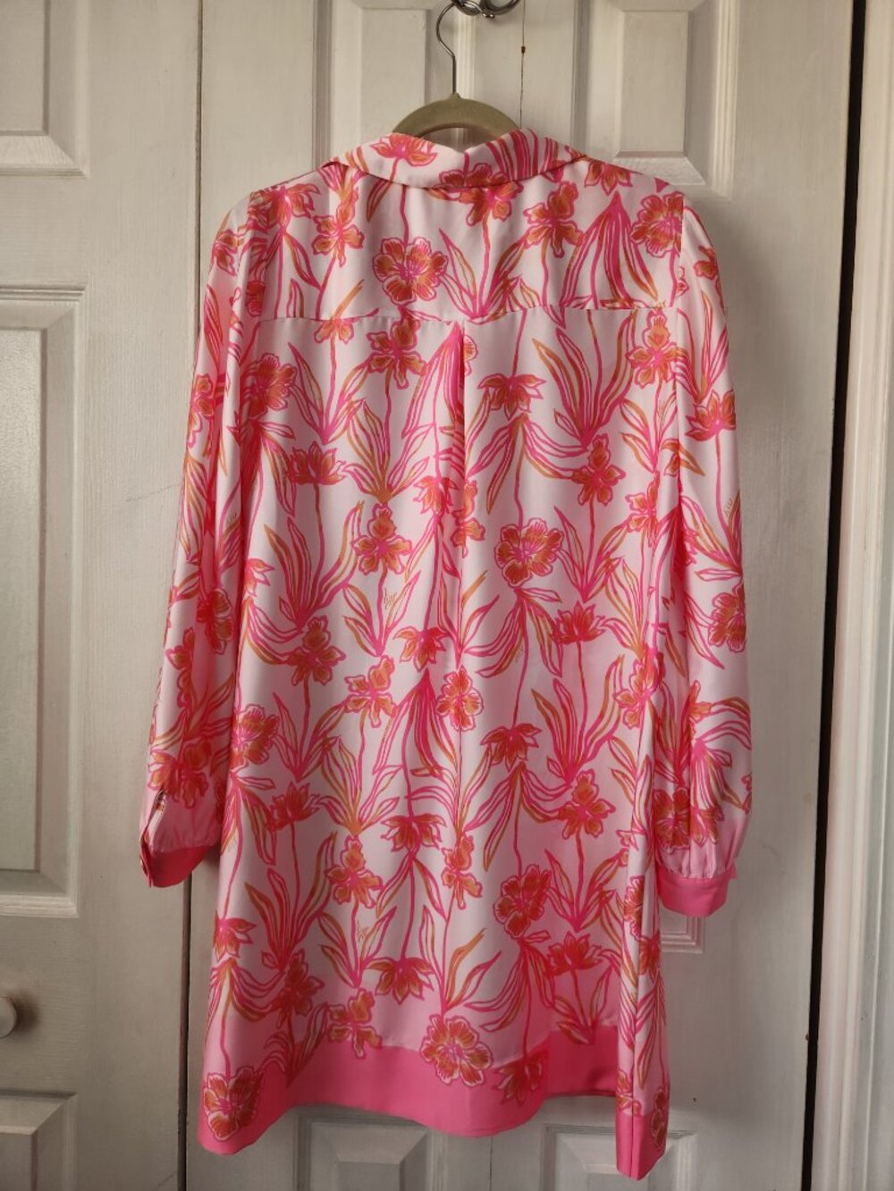 NWT Lilly Pulitzer Iralanne Popover Shirtdress Resort White Lovely Long Stems 4 - Picture 3 of 8